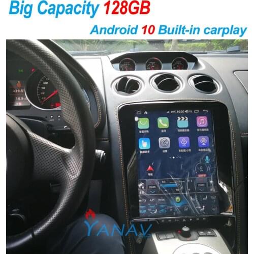 128G Android 10 Tesla Screen Navigation Car Multimedia Radio Player For Lamborghini Gallardo 2004-2015 built in carplay