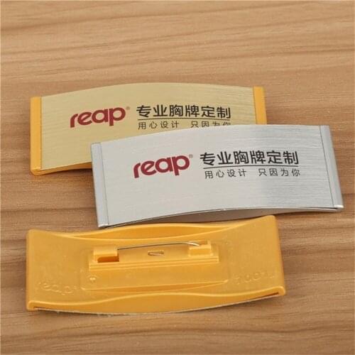 Business 20pcs/lot Reap Name Tag / Id Badge Personalized Laser Engraved, Magnetic Pin Backing - Customize#7209