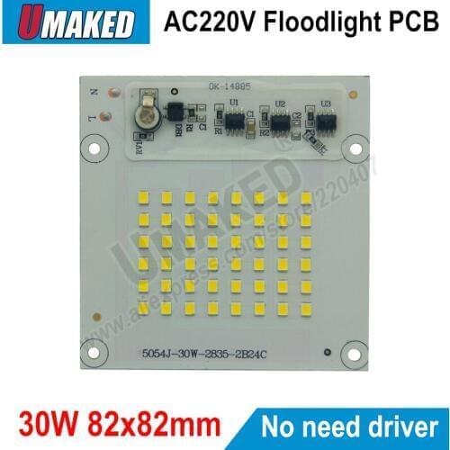 COB LED Bulbs Chip Lamp Smart IC 220V 30W 82x82mm For Outdoor FloodLight Warm White / White High quality