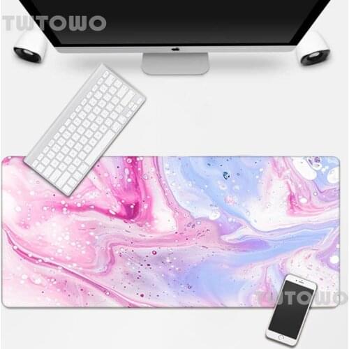 Color Pink And Aqua Marble Custom New Hot Sell Mouse Mat Natural Rubber Anime Soft Art Home Carpet MousePads Desk Mat Mouse Mat