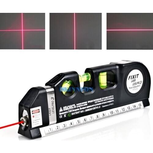 DHL 20PCS Multifunctional DIY Laser Guide Leveler Straight Project Line Measuring Level Tools Rulers