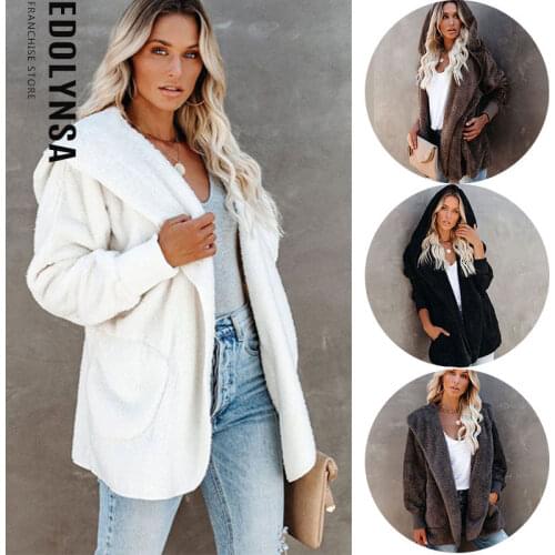 Женские куртки с капюшоном EDOLYNSA China At AliExpress