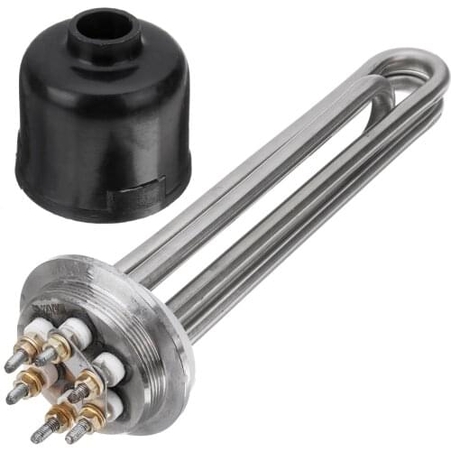 2" Tri-clamp (OD63) 220V Electrical Heating Element Immersion Water Heater Water Oil Heater Pipe 3/4.5/6/9/12KW All 304SUS