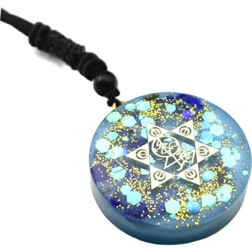 Sri Yantra Jewelry Necklace Sacred Geometry Reiki Stone Meditation Necklace Pendant EMF Protection