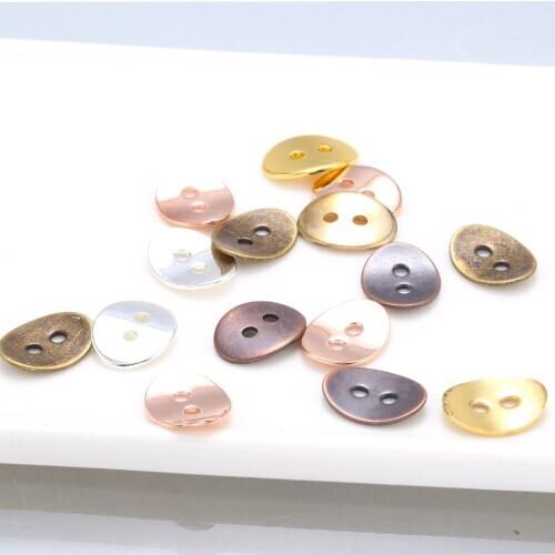 Wholesale 20 pcs round buckle connectors end bead two hole diy bracelet for jewelry making design findings accessories necklace