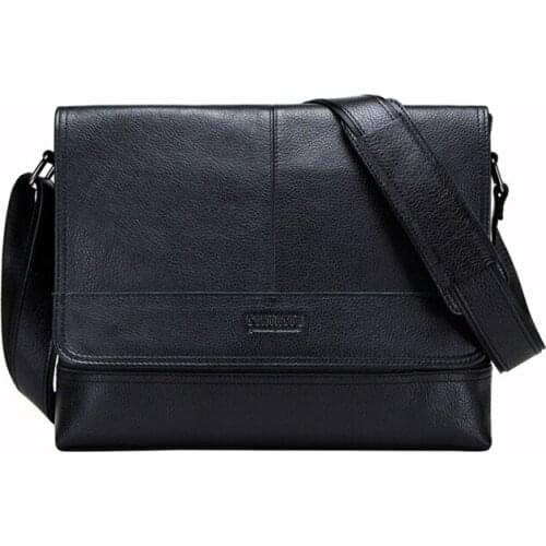 Leather men shoulder bag inclined cross bag retro crazy horse cowhide bag for men