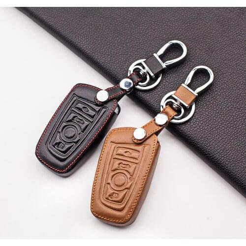 Leather Car Key Cover Case for BMW 520 525 f30 f10 F18 118i 320i 1 3 5 7 Series X3 X4 M3 M4 M5 Styling Soft Protective Car Key S
