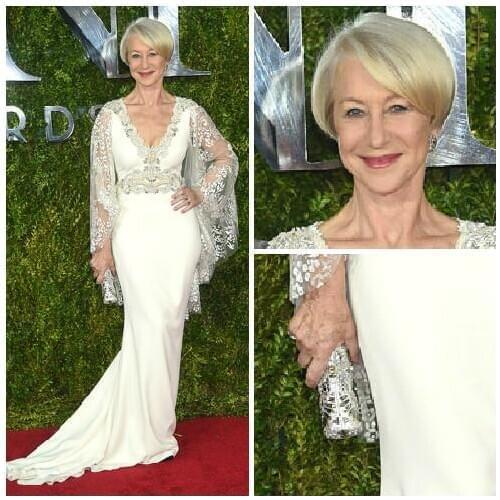 Red Carpet perhiasan berlian Helen Mirren Tony Awards 2020 Evening Dresses Cannes Film Festival Premiere Plus Size Celebrity