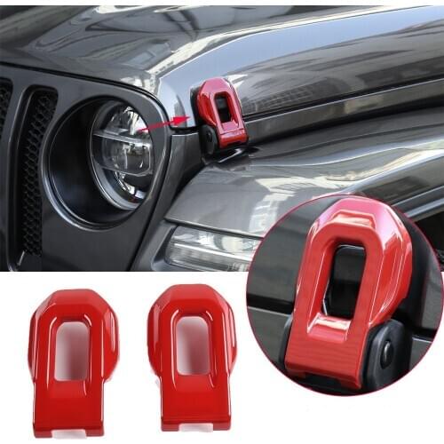 ABS Engine Hood Lock Latch Buckle Cover For Jeep Wrangler JL JT Gladiator 2018