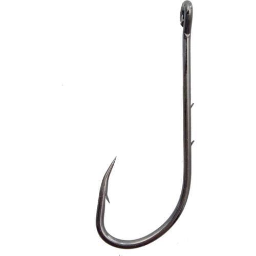200pcs 92247 High Carbon Steel Fishing Hooks Black Offset Long Barbed Shank Baitholder Bait Hook Size 1 1/0 2/0 3/0 4/0 5/0 6/0