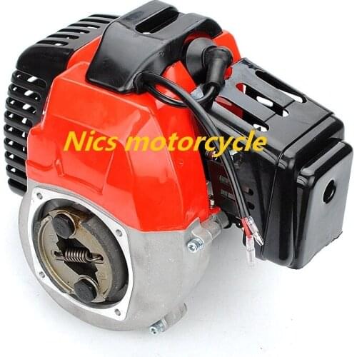 Red Tank Mini Pocket Scooter Chopper Dirt Bike49cc 2 stroke Pull Start Engine Motor Lawn mower garden machinery