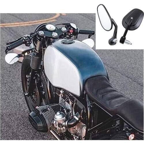 Motorcycle Mirror Bar End Rear View Mirror 7/8" Handlebar for Touring Cruiser Chopper Cafe Racer Tracker Sport Street Naked Bike
