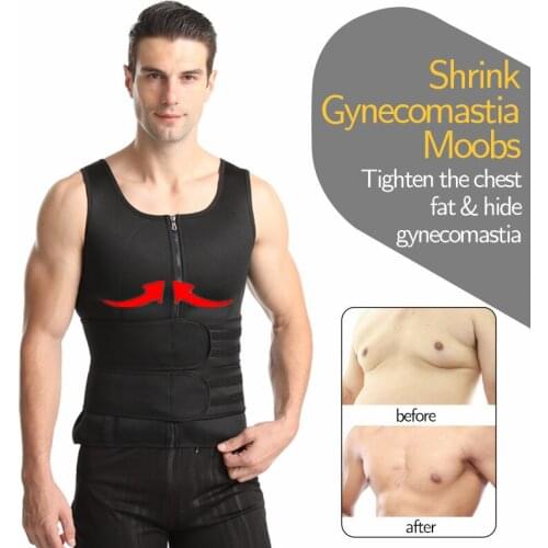Men Body Shaper Waist Trainer Sauna Suit Sweat Vest Slimming Underwear Weight Loss Shirt Fat Burner Workout Tank Tops Shapewear