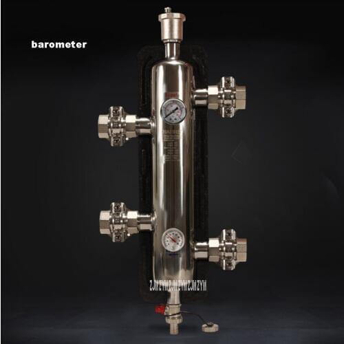 Floor Heating Mixed Water Tank Stainless Steel Mixing Water Tank Wall-Hanging Stove Decoupling Coupled Tank Hydraulic Separator