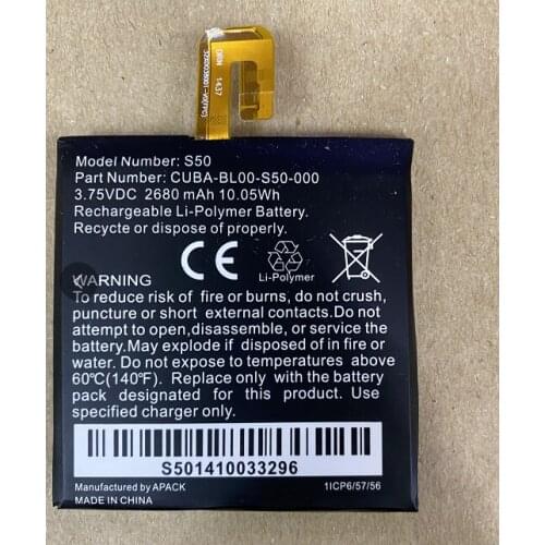 New Battery 2680mAh / 10.05Wh S50 Cell Phone Replacement Battery For CAT S50 CUBA-BL00-S50-000 Mobile Batteries