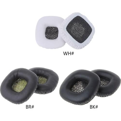 P82F 1Pair Replacement Leather Sponge Ear Pads Earmuffs Cushion Protector for Marshall Major I II Headphone Headsets