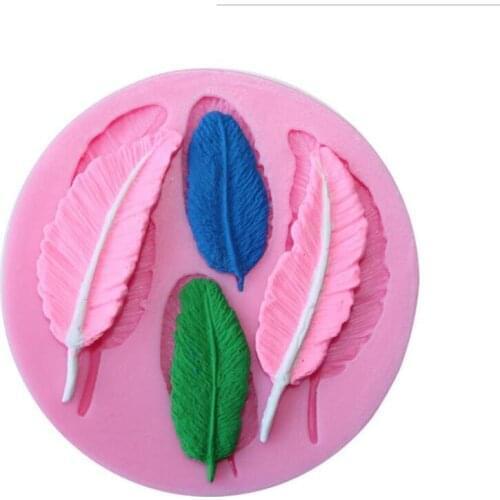 Feathers chocolate DIY fondant cake decorating tools lace border silicone mold kitchen baking utensils