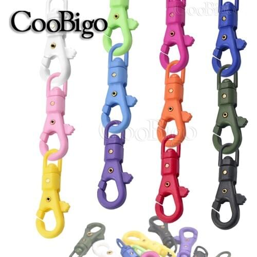 10pcs 1/5" Swivel Snap Colorful Plastic Hook For Weave Paracord Lanyard Buckles Backpack Webbing Pets Collar Accessories