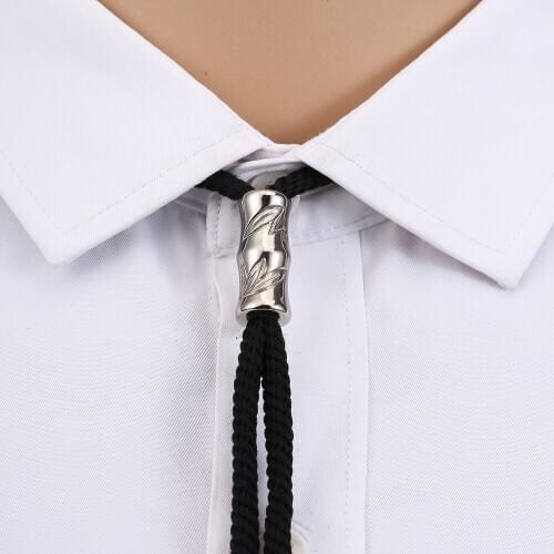 Bolo tie Nylon rope casual tie for men with a simple black classic bow necklace tie for man woman cowboy