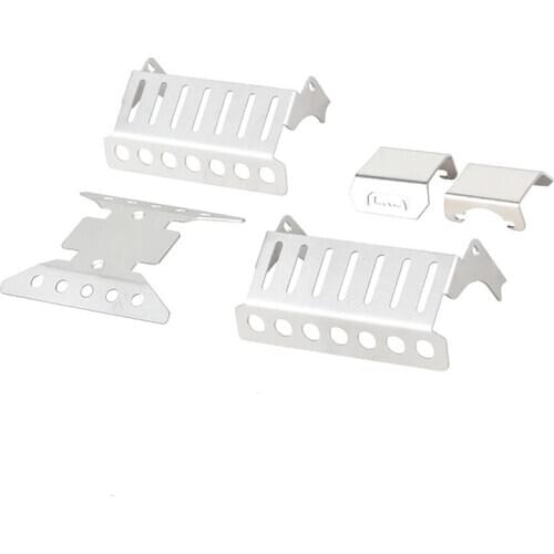 5pcs Stainless Steel Axle Protector Chassis Armor Skid Plate for RC Crawler Axial SCX10 III AXI03007 Upgrade High Quality Parts