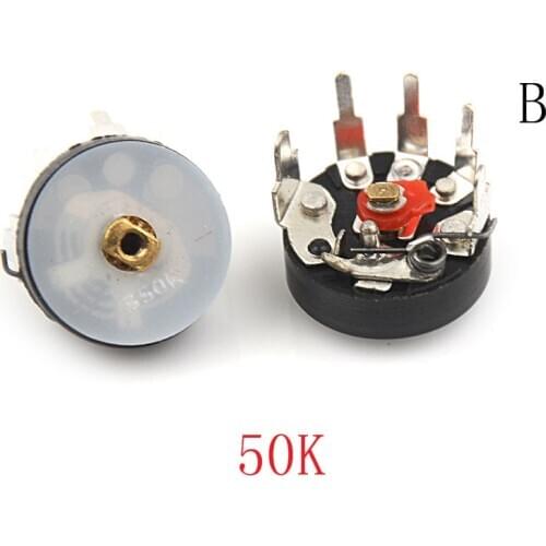 10/20PCS Straight Angle Radio Potentiometer RV12MM B503 B50K Power Amplifier Volume Potentiometer With Switch