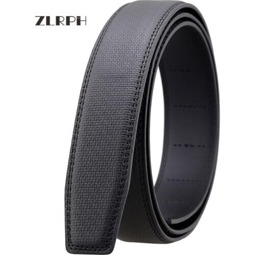 ZLRPH Brand Genuine Leather Belt Man Mens Belt Cow Leather Belts Fashion Automatic Buckle Black Leather Belts For Men