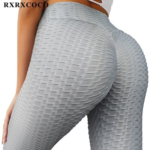 RXRXCOCO Bumps Style Leggings Women Put Hip Fold Elastic High Waist Workout Tights Sport Booty Scrunch Sexy Tights Yoga Pants