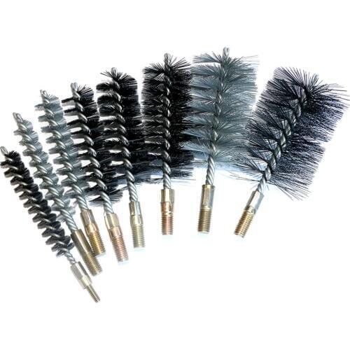 2pc 25-75mm Pipe Tube Steel Wire Brushes M12 Sweep For Bottle Pipes Chimney Cleaning Brush