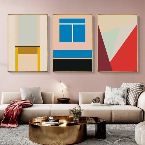 Modern Abstract Geometric Texture Shape Large Canvas Art Poster Print Wall Picture Painting Modern Nordic Living Room Decor