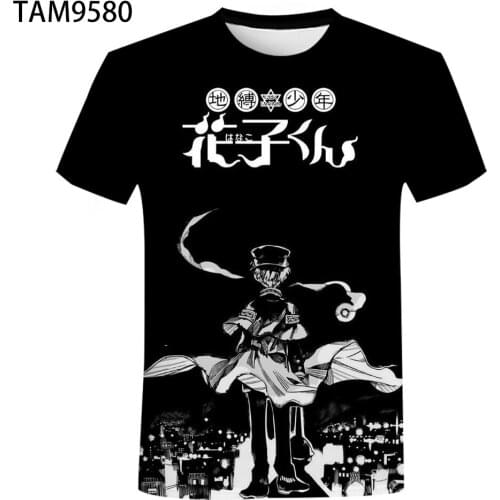 Toilet-bound Hanako-kun Full Print Mens Casual Couple Clothes Hip-Hop Series Tee Camiseta Children Short Sleeve Anime Top