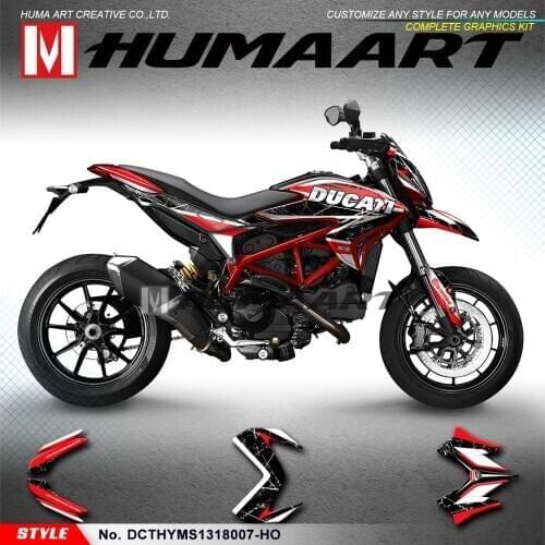 HUMAART Waterproof Vinyl Decal Stickers for DUCATI Hypermotard Hyperstrada 821 939 2013 2014 to 2018, Customizable