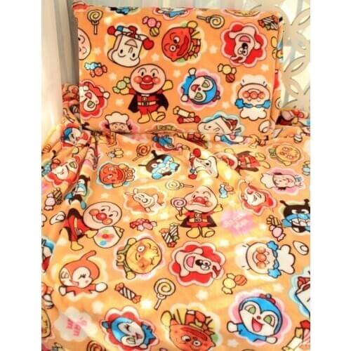 1pc very soft cartoon Anpanman Baikinman pillow case cover plush flannel blanket bed sheet lady romantic gift baby girl toy