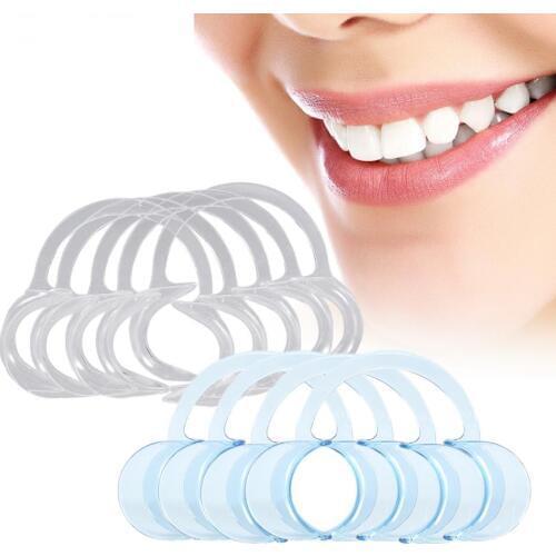 10PCs/Set Disposable Teeth Mouth Opener Cheek Dental Clear Retractor C Shape Teeth Whitening Dental Tool Mouth Braces Support