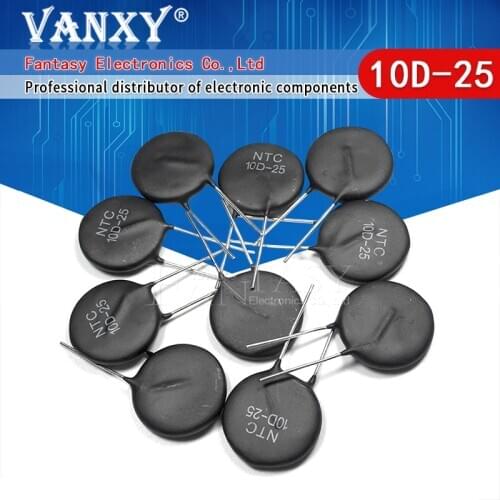 5pcs NTC Thermistor Resistor NTC 10D-25 Thermal Resistor