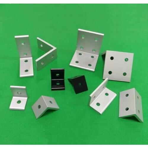 2020 3030 4040 4545 Aluminum Extrusion Profile Aluminum Alloy 2 Hole 90 degreee Inside Corner Bracket