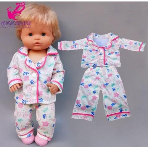 40cm Nenuco Doll Sleepwear Ropa Y Su Hermanita 16 Inch Baby Dolls Clothes Pajama Set
