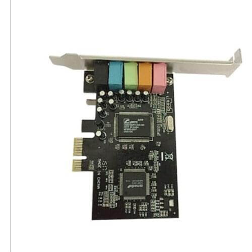 5.1 Desktop Computer Built-in Independent PCI-E8738 Stereo 6-channel Computer Cables Connectors PCIe Sound Card