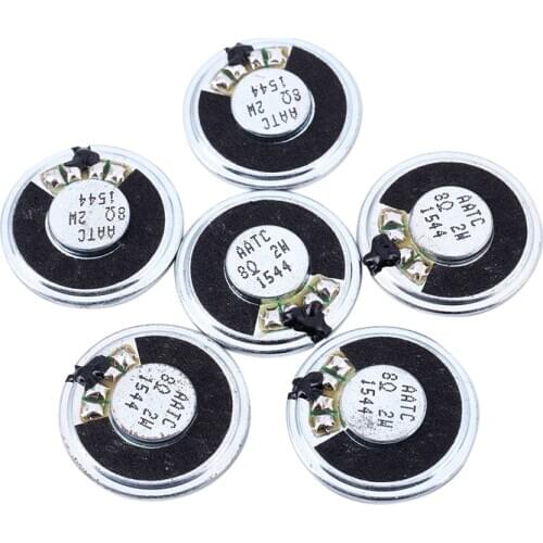 6 pieces 2W, 26 mm, diameter: 8 Ohm Mini net-Loudspeaker internal speaker
