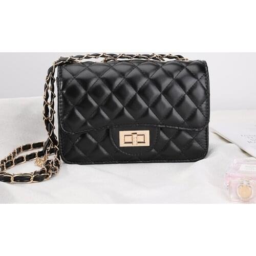 Brand Designer PU Leather Quilted Crossbody Bags For Women Fashion Chain Shoulder Bags Lady Luxury Lock Small Handbags