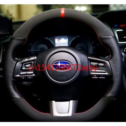 For Subaru BRZ new Forester XV new Outback LEVORG Legacy WRX DIY leather suede car imitation slippery steering wheel cover