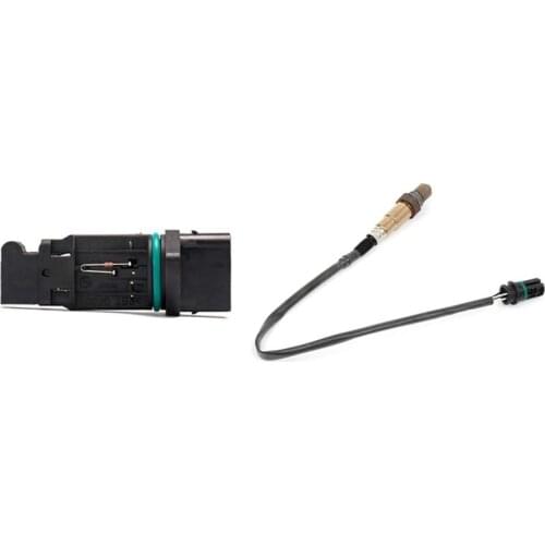 1Pcs Maf Mass Air Flow Sensor Meter & 1Pcs O2 Oxygen Sensor Rear Downstream for Bmw 530I 530Xi 525Xi 525I 323