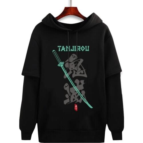 Demon Slayer Kimetsu no Yaiba Hoodie Tanjirou Zenitsu Tomioka Giyuu Cosplay Costume Anime