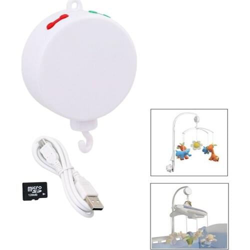 Baby Crib White Rotary Mobile on the Bed Bell Holder Music Box Holder Arm Bracket Bed Stent Toys Babies Rattle Toys 0-12 Months