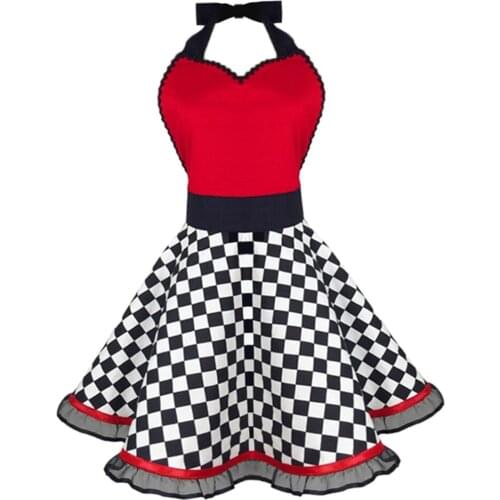 Cotton Apron Women Girl Washable Aprons Christmas Dress Cosplay Costume