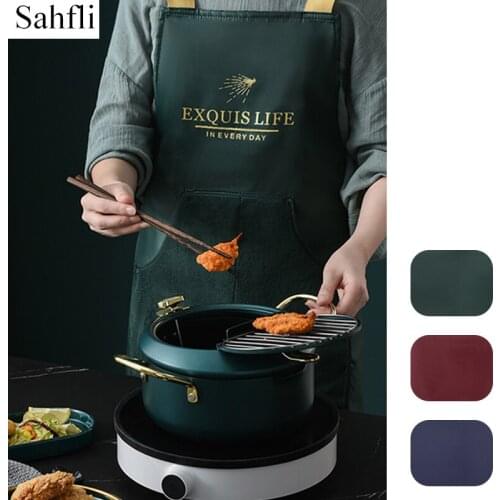 Fashion Household Solid Color Sleeveless Aprons with Pockets Antifouling Unisex Apron oilproof Working Kitchen Cooking Clothing