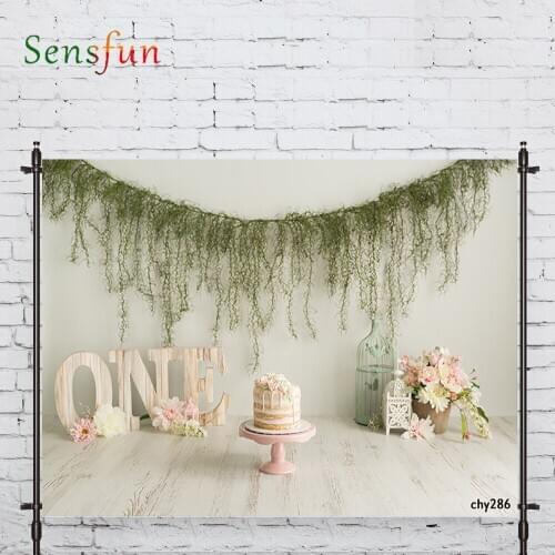 LEVOO Photography Background Birthday Cake Flower Wall Baptism Background Photobooth Photo Studio Shoot Prop