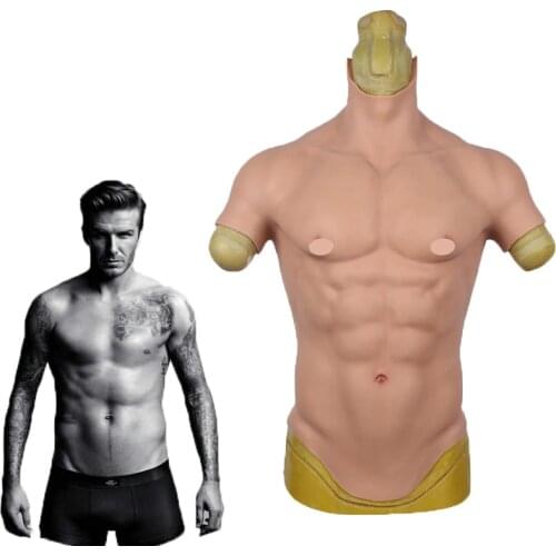 Cosplay Flexible Silicone Muscle Fake Chest Realistic False Fake Muscle Silicone Props Strong Exercise Muscles Abdominal Muscles