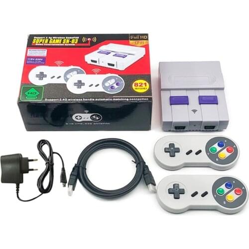 Retro Video Game Console Built-In 821/1080 Games With 2pcs 2.4G Wireless Gamepad Controller HDMI-Compatible Out For Kids Gift