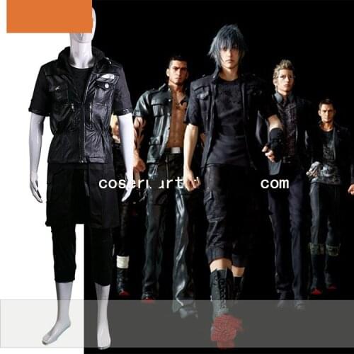 Final Fantasy 15 The King Noctis Cosplay Costume Outfit Cotton Jacket+Pants+Glove Halloween Adult Costumes for Men/Women Custom