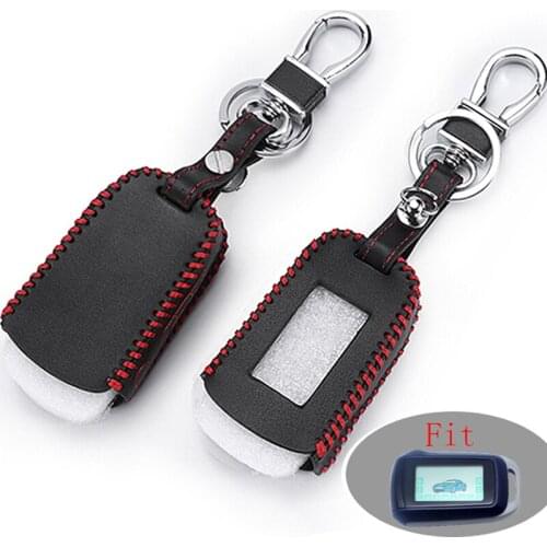 A92 Leather Key Case for Starline A92 A94 V62 A62 A64 Two Way Car Alarm LCD Remote Control Keychain Fob Cover